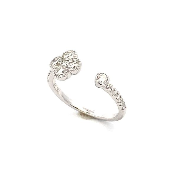 14K VanCleef Style Diamond Cluster Ring Classic Creations In Diamonds & Gold Venice, FL