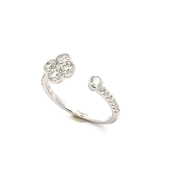 14K VanCleef Style Diamond Cluster Ring Classic Creations In Diamonds & Gold Venice, FL