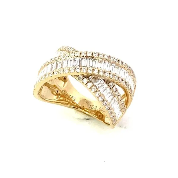 14K Diamond Crossover Ring Classic Creations In Diamonds & Gold Venice, FL