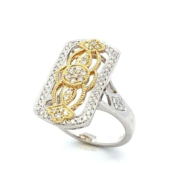 14K Filigree Vintage-Style Ring Classic Creations In Diamonds & Gold Venice, FL