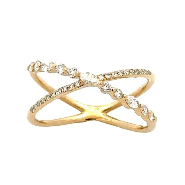 Roman+ Jules Diaond Crossover Ring Classic Creations In Diamonds & Gold Venice, FL