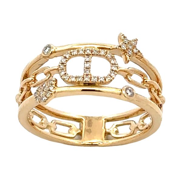 Roman + Jules Micro Pave' Diamond Fashion Ring Classic Creations In Diamonds & Gold Venice, FL