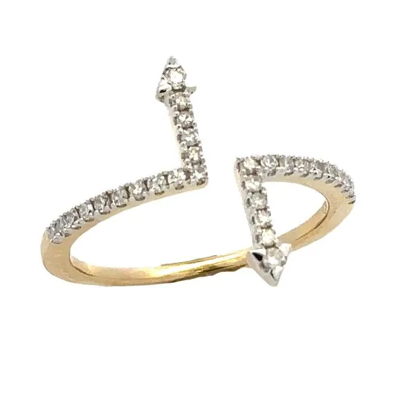 YG Diamond Arrow Bypass Ring Classic Creations In Diamonds & Gold Venice, FL