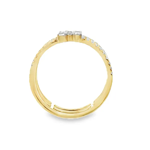 3 Row Micro Pave' Diamond & Baguette Band Image 3 Classic Creations In Diamonds & Gold Venice, FL