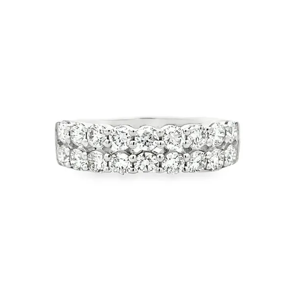 2 Row Diamond Shared Prong Band Classic Creations In Diamonds & Gold Venice, FL