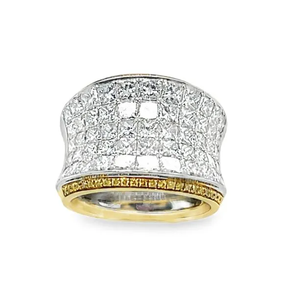 18K Scott Kay Invisibly Set Princess Cut Diamond Band Classic Creations In Diamonds & Gold Venice, FL