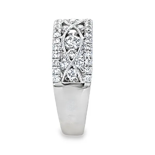 14K White Gold Micro Pave Diamond and Milgrain Band – 1.02ct TW Image 2 Classic Creations In Diamonds & Gold Venice, FL