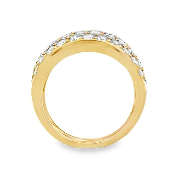 14K Yellow Gold 11.9mm Pave Diamond Dome Ring – 3.95ct TW Image 4 Classic Creations In Diamonds & Gold Venice, FL