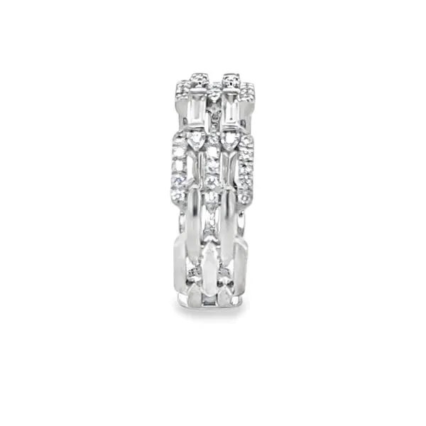 14K White Gold Gabriel Chain Link Micro Pave and Baguette Diamond Piece – 0.44ct TW, Serial 1133893 Image 2 Classic Creations In Diamonds & Gold Venice, FL