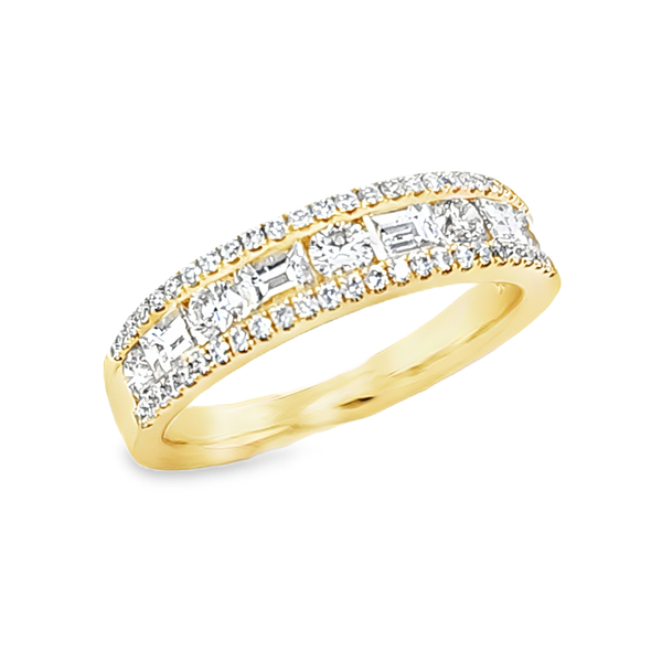 14K Yellow Gold Diamond Band 1.02ct | RBC & Baguette Channel Set Image 2 Classic Creations In Diamonds & Gold Venice, FL