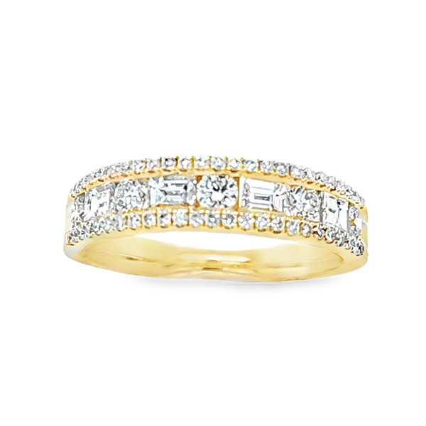 14K Yellow Gold Diamond Band 1.02ct | RBC & Baguette Channel Set Classic Creations In Diamonds & Gold Venice, FL