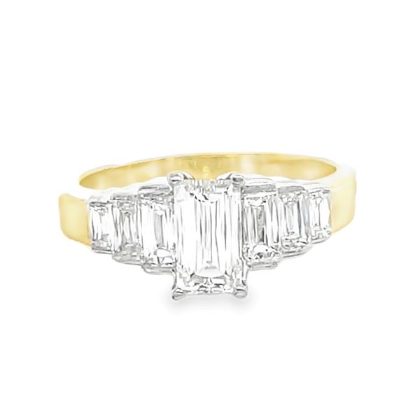 18K Two-Tone Crisscut Diamond Ring 1.88ct | F-G VS1 Engagement Ring Image 2 Classic Creations In Diamonds & Gold Venice, FL