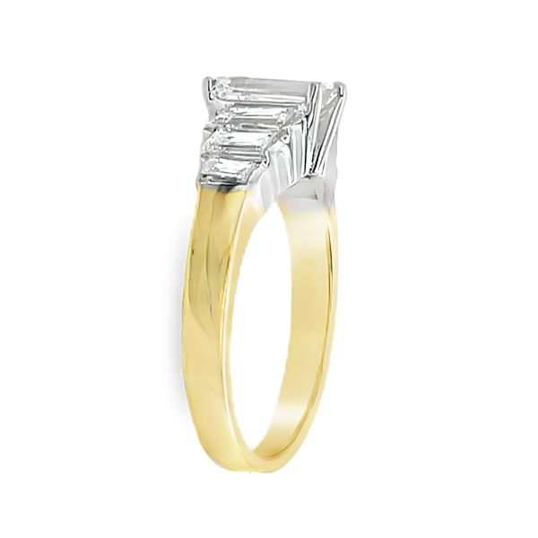 18K Two-Tone Crisscut Diamond Ring 1.88ct | F-G VS1 Engagement Ring Image 3 Classic Creations In Diamonds & Gold Venice, FL