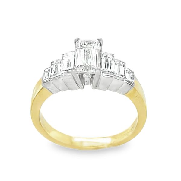 18K Two-Tone Crisscut Diamond Ring 1.88ct | F-G VS1 Engagement Ring Classic Creations In Diamonds & Gold Venice, FL