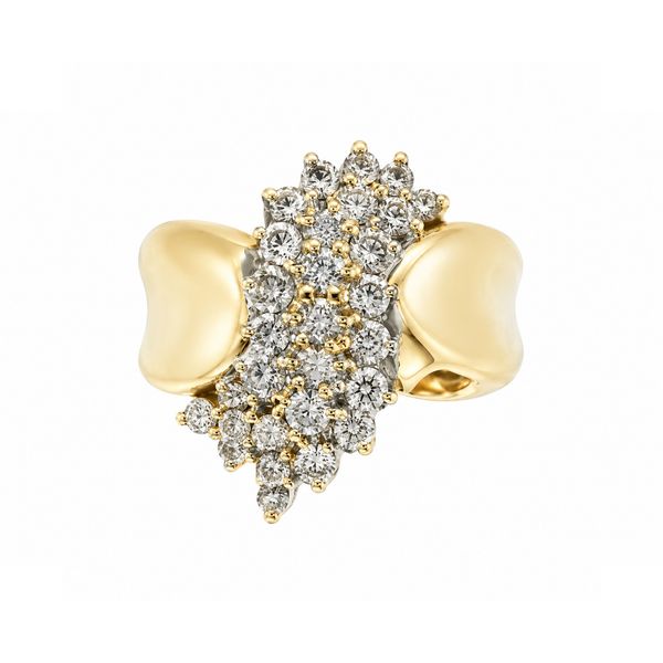 14K Yellow Gold Diamond Cluster Ring | .50 CTW Natural Diamonds Classic Creations In Diamonds & Gold Venice, FL