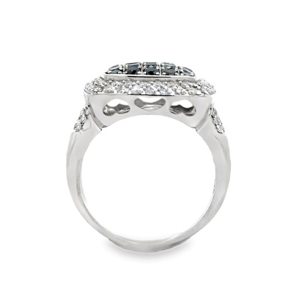 14K White Gold Black & White Diamond Cluster Ring | 1.95 CTW Natural Diamonds Image 3 Classic Creations In Diamonds & Gold Venice, FL
