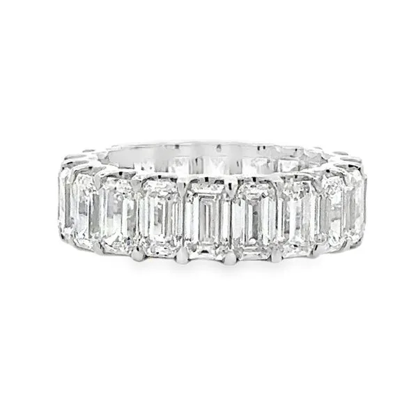 14K White Gold Lab Grown Emerald Cut Diamond Eternity Band Ring Classic Creations In Diamonds & Gold Venice, FL