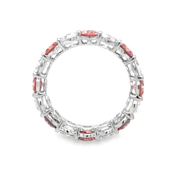 14K White Gold Pink And White Lab Grown Diamond Eternity Band Image 2 Classic Creations In Diamonds & Gold Venice, FL