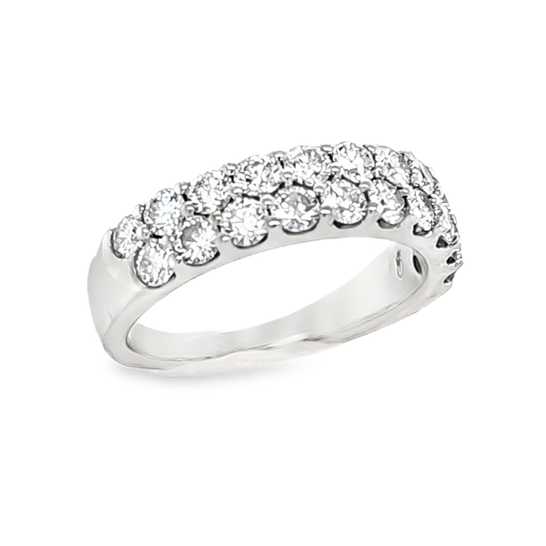 Lab Grown Diamond Two Row Shared Prong Band 1.50 CTW 14K Gold Image 2 Classic Creations In Diamonds & Gold Venice, FL