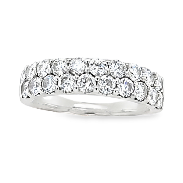 Lab Grown Diamond Two Row Shared Prong Band 1.50 CTW 14K Gold Classic Creations In Diamonds & Gold Venice, FL