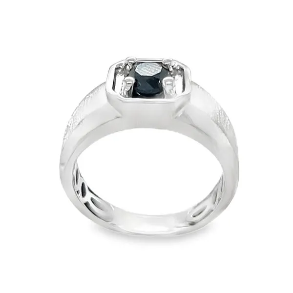 Man's Black Diamond Solitaire Ring Image 2 Classic Creations In Diamonds & Gold Venice, FL