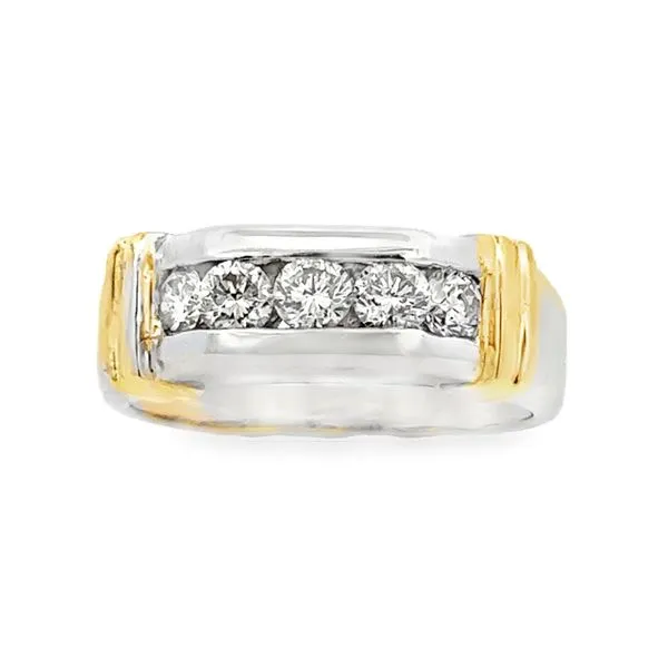 Man's 14KTT 5 RBC Channel Set Band Classic Creations In Diamonds & Gold Venice, FL