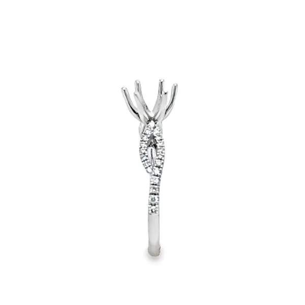 14K White Gold Infinity Shank Engagement Ring Semi-Mount – Size 6.5, 2.0 DWT Image 3 Classic Creations In Diamonds & Gold Venice, FL