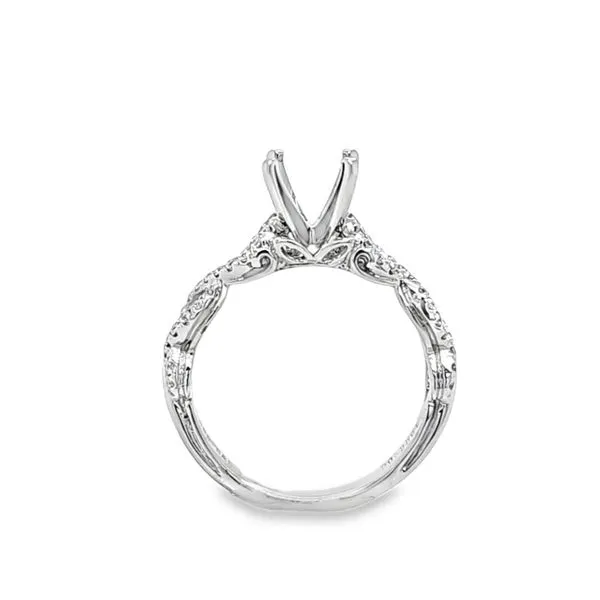14K White Gold Micro Pavé Weave Twist Shank Diamond Ring | .25ct TW | Size 6.5 Image 2 Classic Creations In Diamonds & Gold Venice, FL