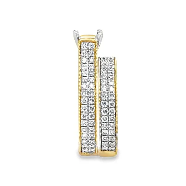 14K Yellow Gold Micro Pavé Cathedral Semi-Mount Engagement Ring with Matching Diamond Band – 2.03 CTW Image 2 Classic Creations In Diamonds & Gold Venice, FL