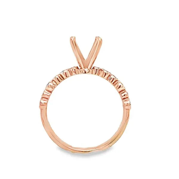 SERJ 14K Rose Gold Bezel Set Stackable Semi-Mount Engagement Ring – .16 CTW Image 2 Classic Creations In Diamonds & Gold Venice, FL