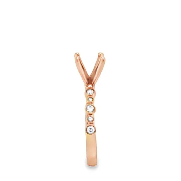 SERJ 14K Rose Gold Bezel Set Stackable Semi-Mount Engagement Ring – .16 CTW Image 3 Classic Creations In Diamonds & Gold Venice, FL