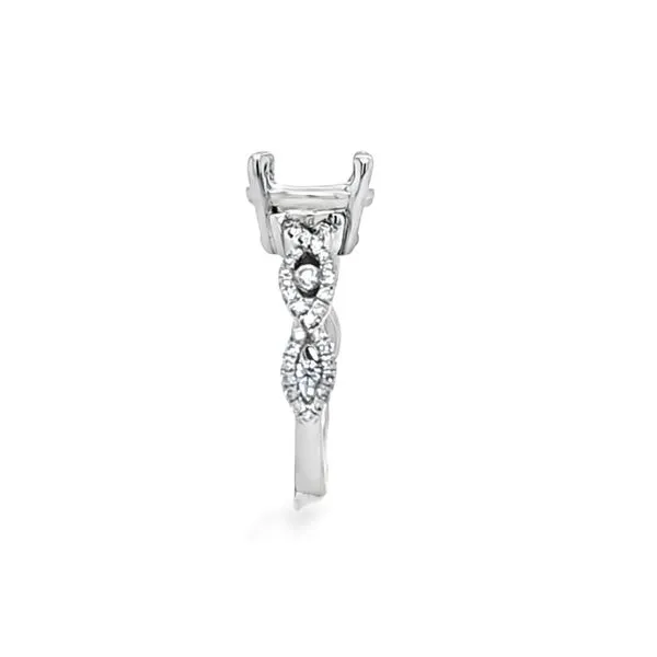 Roman + Jules 14K White Gold Twist Shank Ring | Channel Set Design | 0.23ct Diamond Accents Image 3 Classic Creations In Diamonds & Gold Venice, FL