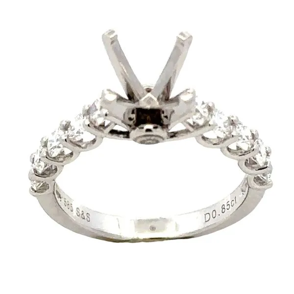 Diamond Shank Cathedral Style Setting Classic Creations In Diamonds & Gold Venice, FL
