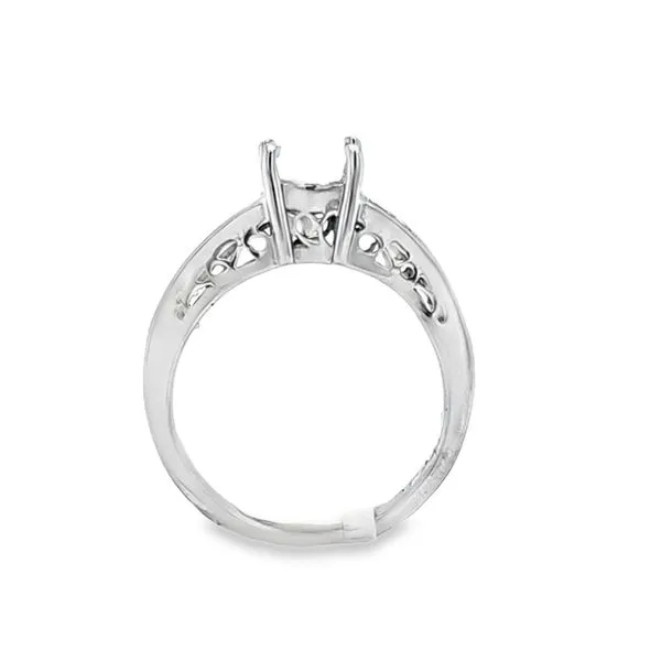 18K White Gold Channel-Set Diamond Band with Baguette and Princess-Cut Diamonds – .66 CTW Classic Creations In Diamonds & Gold Venice, FL