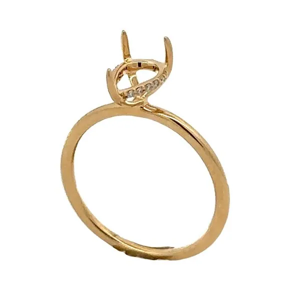 18KY 2.0ct. Size Pear Shaped Side-Hidden Halo Semi Mount Classic Creations In Diamonds & Gold Venice, FL