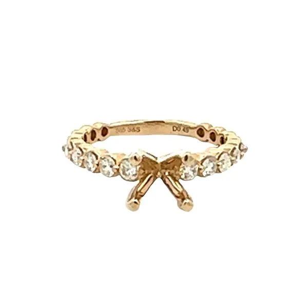 14K Shared Prong Diamond Semi Mount Classic Creations In Diamonds & Gold Venice, FL
