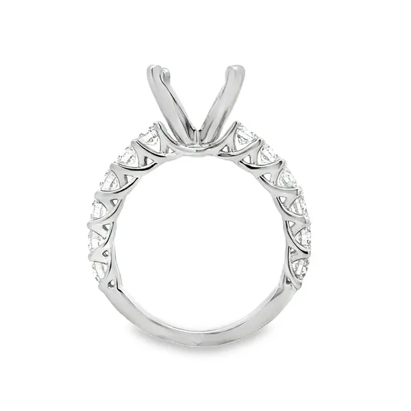14KW Shared Prong RBC Diamond Semi Mount Image 2 Classic Creations In Diamonds & Gold Venice, FL