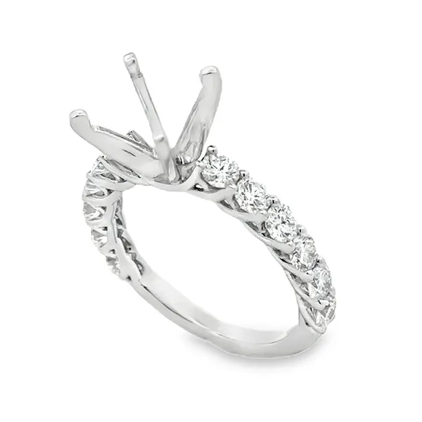 14KW Shared Prong RBC Diamond Semi Mount Classic Creations In Diamonds & Gold Venice, FL