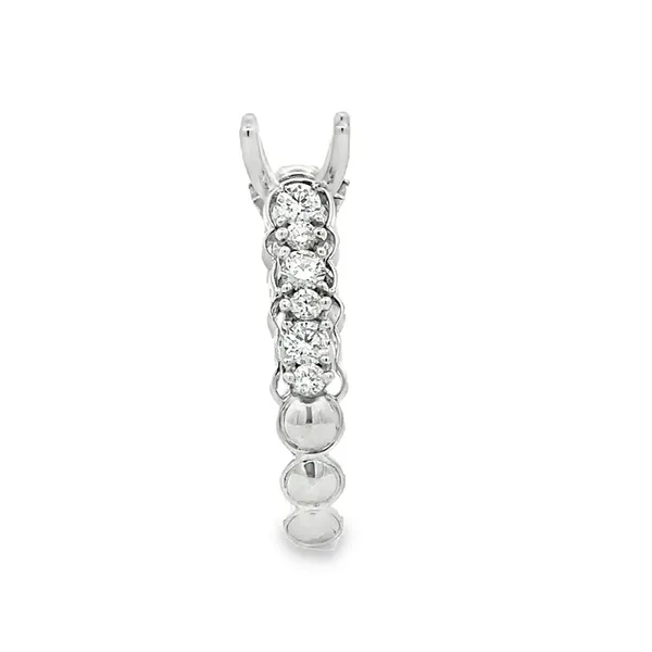 14KW Beaded Shank Shared Prong Loops Semi Mount Image 3 Classic Creations In Diamonds & Gold Venice, FL