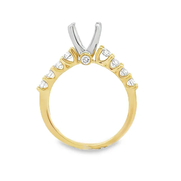 14KY Shared Prong Diamond Shank Semi Mount Image 2 Classic Creations In Diamonds & Gold Venice, FL