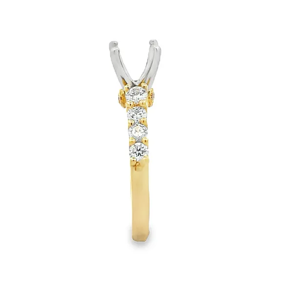 14KY Shared Prong Diamond Shank Semi Mount Image 3 Classic Creations In Diamonds & Gold Venice, FL