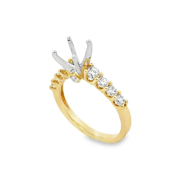 14KY Shared Prong Diamond Shank Semi Mount Classic Creations In Diamonds & Gold Venice, FL
