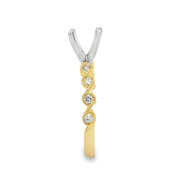 14KY RBC Milgrain Twist Shank Semi Mount Image 3 Classic Creations In Diamonds & Gold Venice, FL