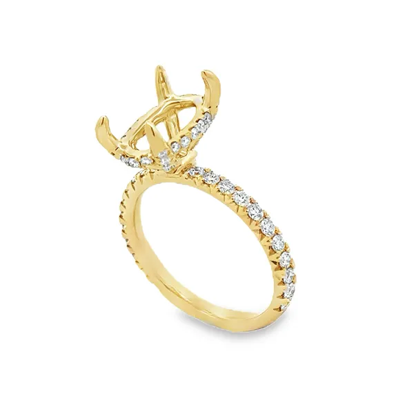14KY Micro Pave' Shank Gallery-Basket-Prongs Classic Creations In Diamonds & Gold Venice, FL