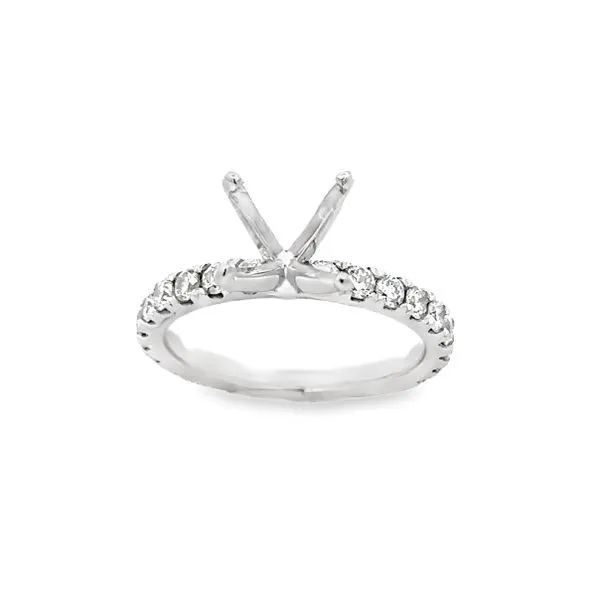 14KW Fishtail Set Diamond Shank Semi Mount Classic Creations In Diamonds & Gold Venice, FL