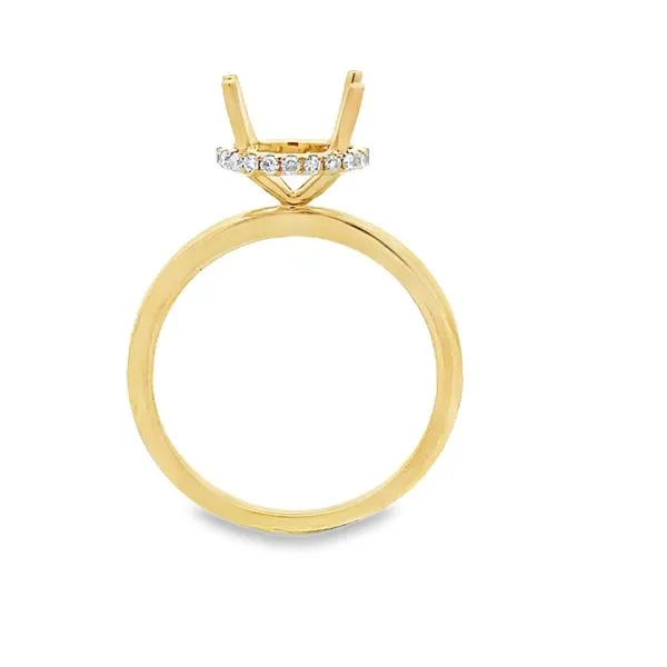 14KY Polished Shank Side Halo Semi Mount Image 2 Classic Creations In Diamonds & Gold Venice, FL