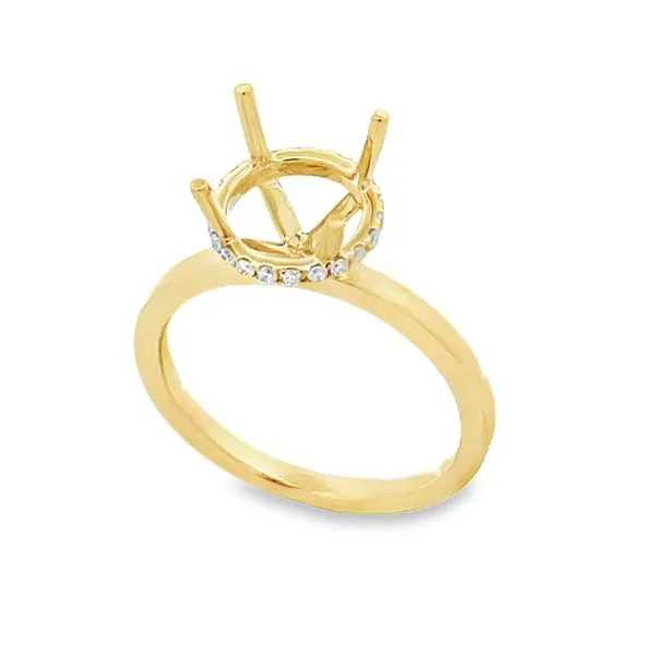 14KY Polished Shank Side Halo Semi Mount Classic Creations In Diamonds & Gold Venice, FL