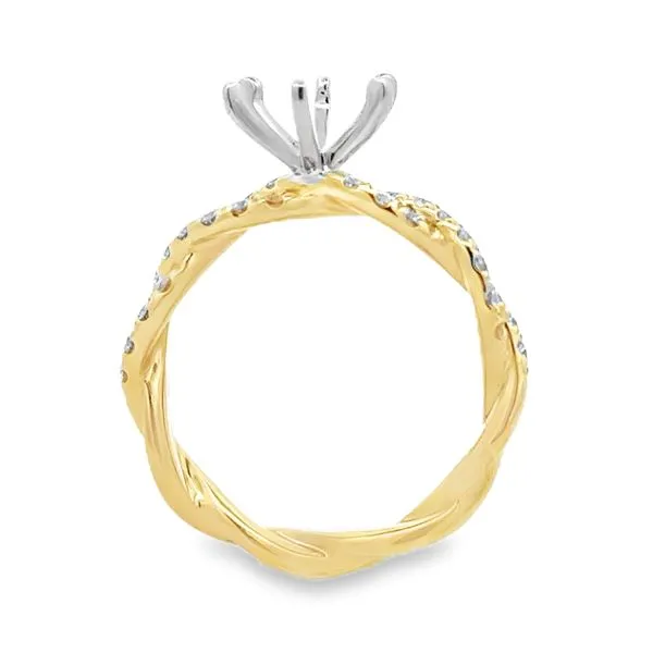 14K Twist Shank Diamond Semi Mount Image 2 Classic Creations In Diamonds & Gold Venice, FL