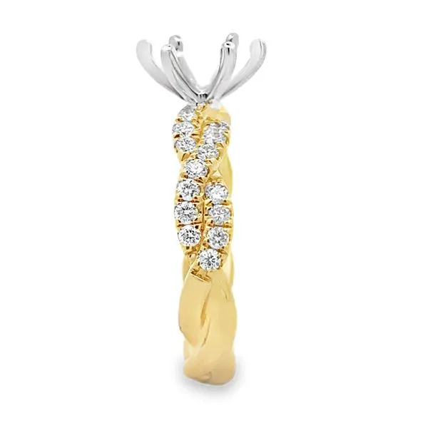 14K Twist Shank Diamond Semi Mount Image 3 Classic Creations In Diamonds & Gold Venice, FL