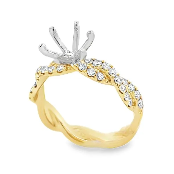 14K Twist Shank Diamond Semi Mount Classic Creations In Diamonds & Gold Venice, FL